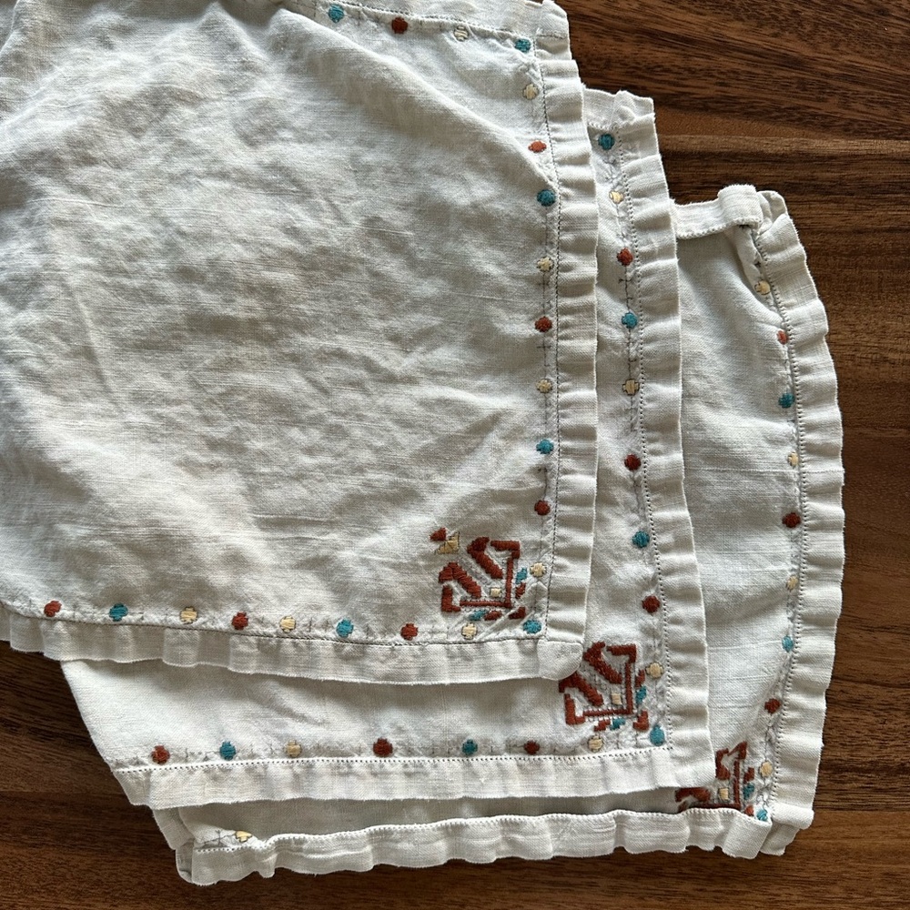 Vintage Embroidered Cloth Napkins